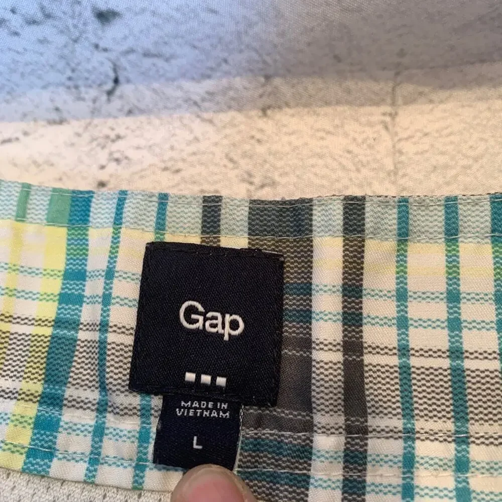 GAP Men’s Board Shorts / Turquoise Plaid / Fully Lined / Size: Large
